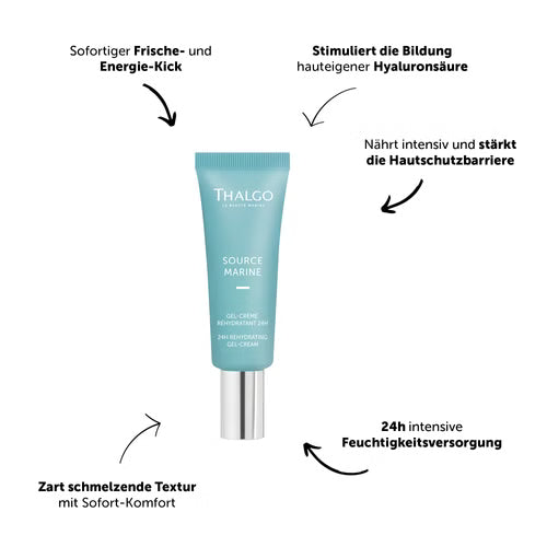 Thalgo Kühlendes Feuchtigkeitsfluid Gel-Créme Réhydratant 24h Source Marine